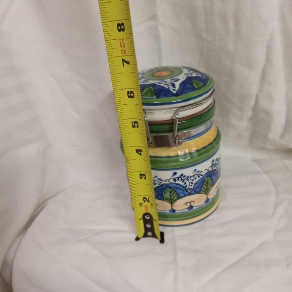 Vintage Porcelian Canister Storage Jar Handpainted - Picture 7 of 7
